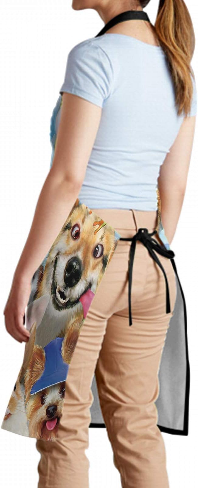Apron with Pockets Aprons for Women Men Kitchen Chef Apron for Cooking Gardening Server Waitress Painting