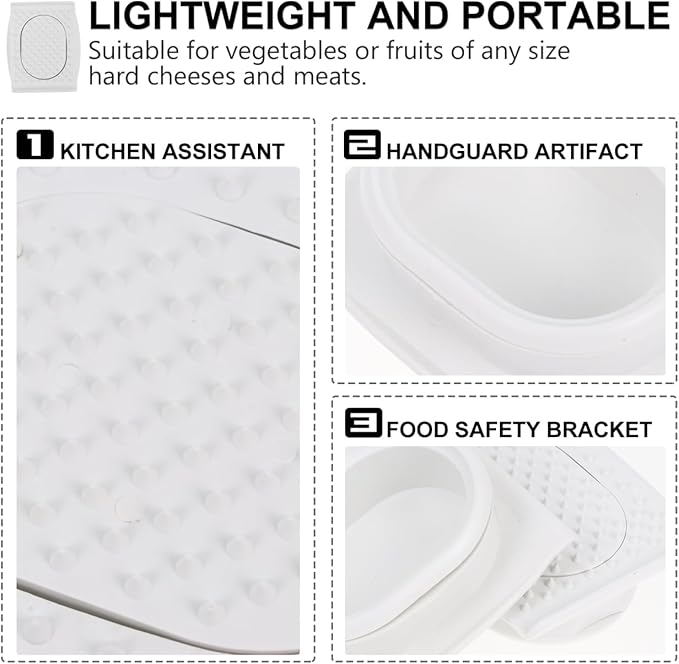 Hemoton Food Safety Holder for Mandoline Slicer and Vegetable Cutting Machine Hand Guard Compact Plastic Finger Protector for Safe Kitchen Slicing and Grating