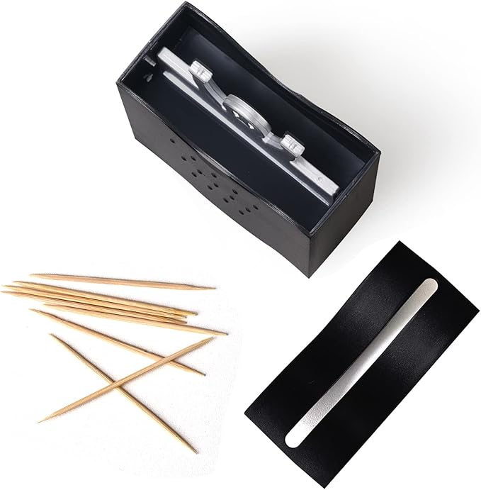 Fun Toothpick Holder - Cute Toothpick Dispenser ABS Fun Toothpick Holders Decorative Plastic Toothpick Holder (Black)