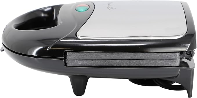 MegaChef Electric Compact Aluminum Nonstick Panin Press Grill Sandwich Maker, Countertop Appliance, Sandwich Grill, Upright Storage, Overheat Safety Protect (Grill Plate)
