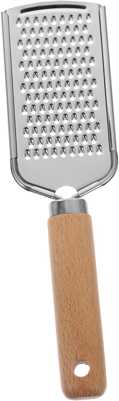 Stainless Steel Plane Grater Vegetable Zester Wooden Handle for Fruit and Vegetable Prep Kitchen Gadget for Home Cooks Easy to Use for Cooking and Baking