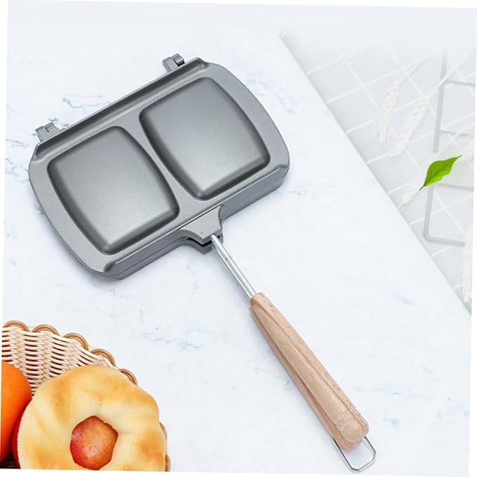 Non Stick Sandwich Frying Pan Double Sided Frying Pan Stovetop Press Breakfast Sandwich Maker Cooking Utensils