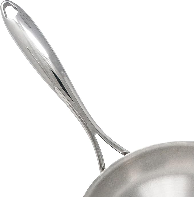 Tuxton Home Duratux Tri-Ply 1.5-Quart Sauce Pan with Lid, Silver; Stainless Steel, PTFE & PFOA Free, Freezer to Oven Safe, Induction Compatible