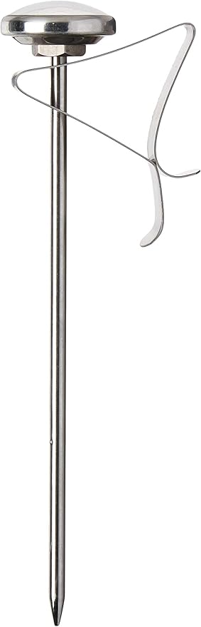 CDN ProAccurate® Instant Read Beverage Frothing Thermometer with Clip for Precise Temperature Measurement, 5" Stainless Steel Stem, Black Case (IRT220-F)