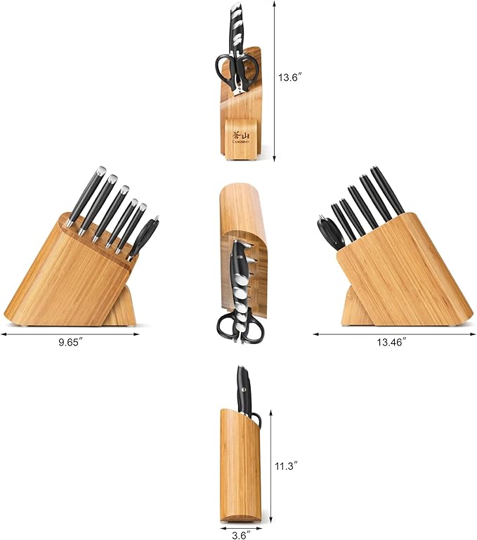 Cangshan L Series 7-Piece Knife Block Set, Forged German Steel, 1026603