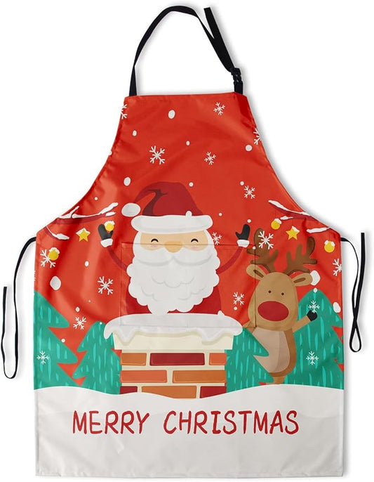 Apron with Pockets Aprons for Women Men Kitchen Chef Apron for Cooking Gardening Server Waitress Painting