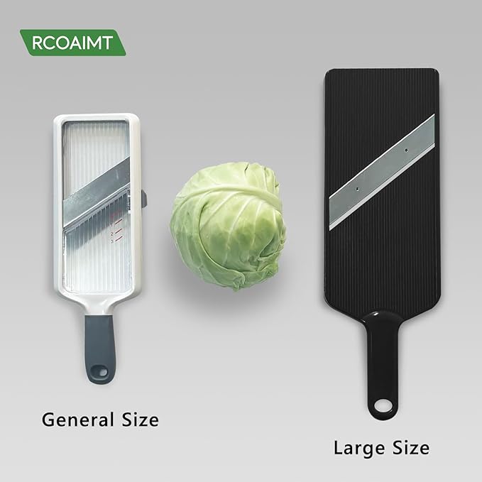 Fixed Thickness Vegetable Slicer – Ultra-Thin Cabbage Shredder for Salads, Jicama Tacos, Onion, Potato Chips – Fine Fluffy Cuts Mandoline Kitchen Tool
