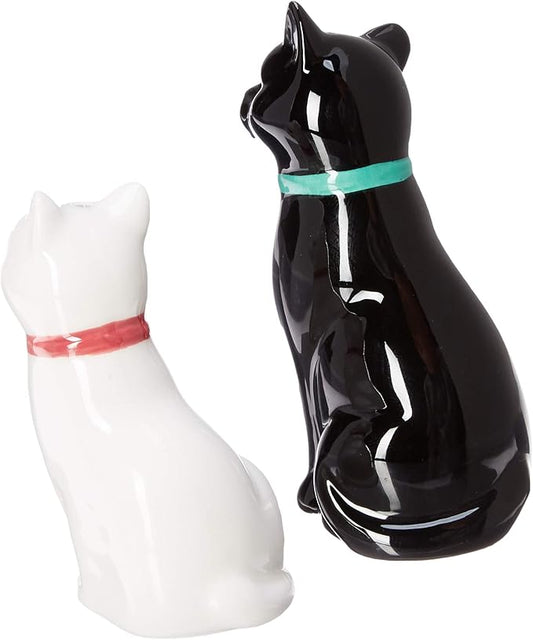 Abbott Collection Cuddling Cat Salt & Pepper-3.75" H, 3.75 inches high