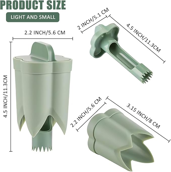 Pepper Seed Corer Remover Tool, Bell Pepper Cutter and Quick Cave Tool, Jalapeno Red Green Peppers Corer Cutter Deseeder, 2 in 1 Fruit & Vegetable Core