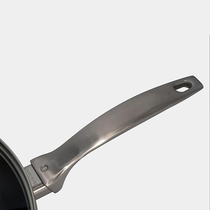 Swiss Diamond Nonstick Hybrid Ceramic and Diamond-Infused Deep Saute Pan With Glass Lid, Dou Ceramic, Dishwasher & Oven Safe Up To 500 °F (4.1 Quart)