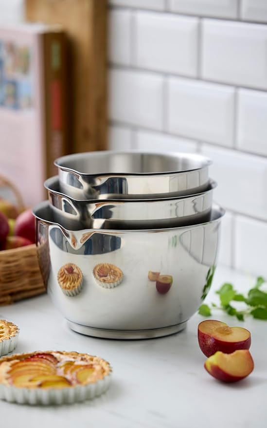 Rosti Precision Craft Mixing Bowl Set of 3 1.5L/2L/3L Elevate Your Culinary Experience Stylish Nesting Bowls for Effortless Cooking and Baking
