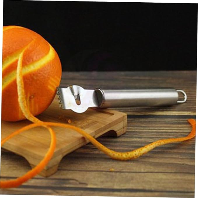 Unomor 2pcs Stainless Steel Lemon Grater Citrus Zester Fruit Peeler Easy-clean for Hotels Restaurants Home Use