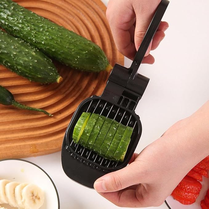 Strawberry Slicer,Egg Slicer for Hard Boiled Eggs,Multipurpose Stainless Steel Wire Fruit Cutter for Banana,Cucumber,Mushroom,Rapid & Safe Slicing Kitchen Gadgets