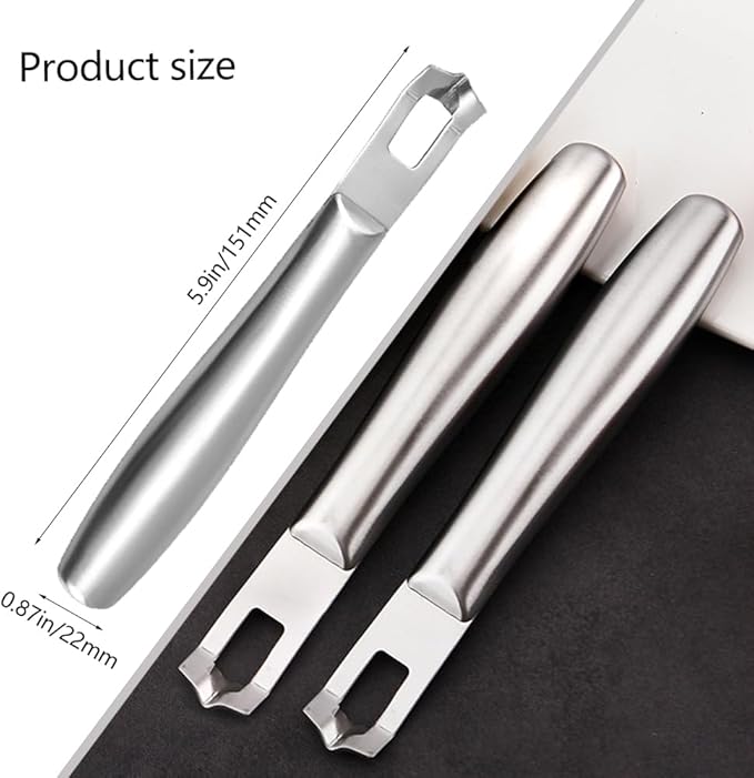 ZORZA 1Pcs Multipurpose Lemon Zest Peeler Stainless Steel Fruit Peeling Gadget with Triangle Channel Knife for Citrus Apples Potatoes Carrots