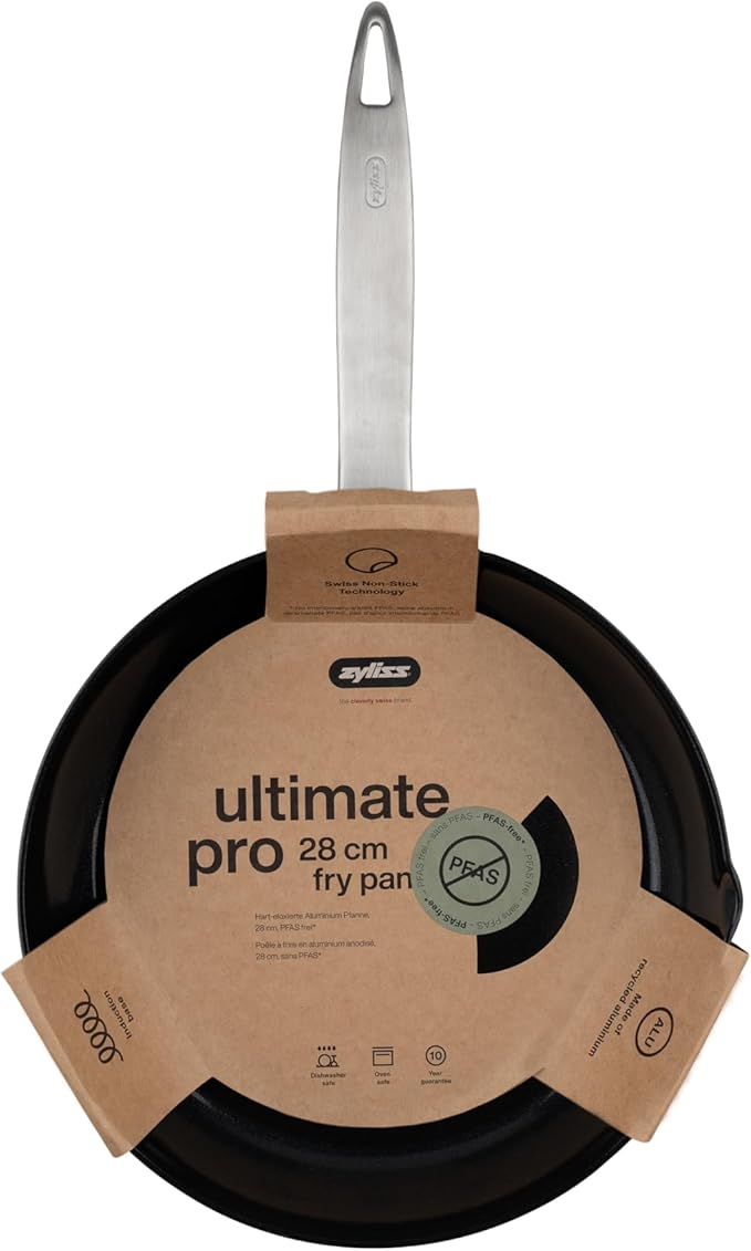 Zyliss Ultimate Pro Ceramic Fry Pan - Aluminium Fry Pan with a Stainless Steel Base & Ceramic Non-Stick Coating - Durable, Everyday-Use Pan - Dishwasher-Safe Kitchen Essential - 11"
