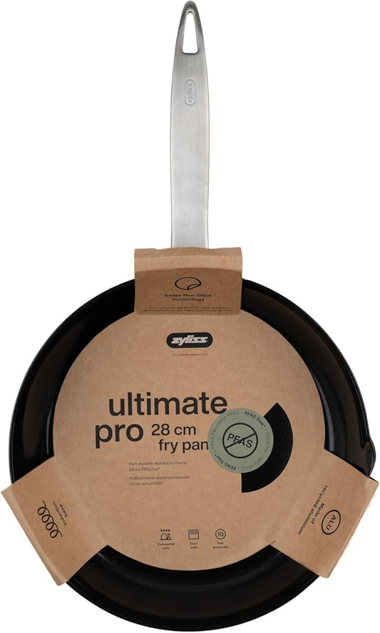 Zyliss Ultimate Pro Ceramic Fry Pan - Aluminium Fry Pan with a Stainless Steel Base & Ceramic Non-Stick Coating - Durable, Everyday-Use Pan - Dishwasher-Safe Kitchen Essential - 11"
