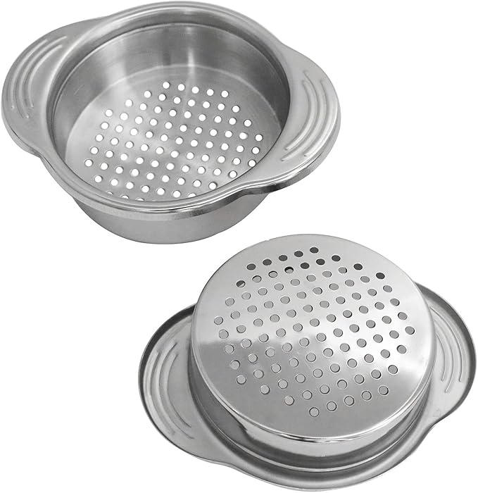 Can Strainer XGNG 2pcs Stainless Steel Food Can Strainer Vegetable and Fruit Can Strainer, Best for Canned Tuna Versatile