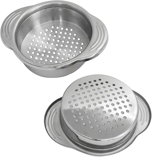 Can Strainer XGNG 2pcs Stainless Steel Food Can Strainer Vegetable and Fruit Can Strainer, Best for Canned Tuna Versatile