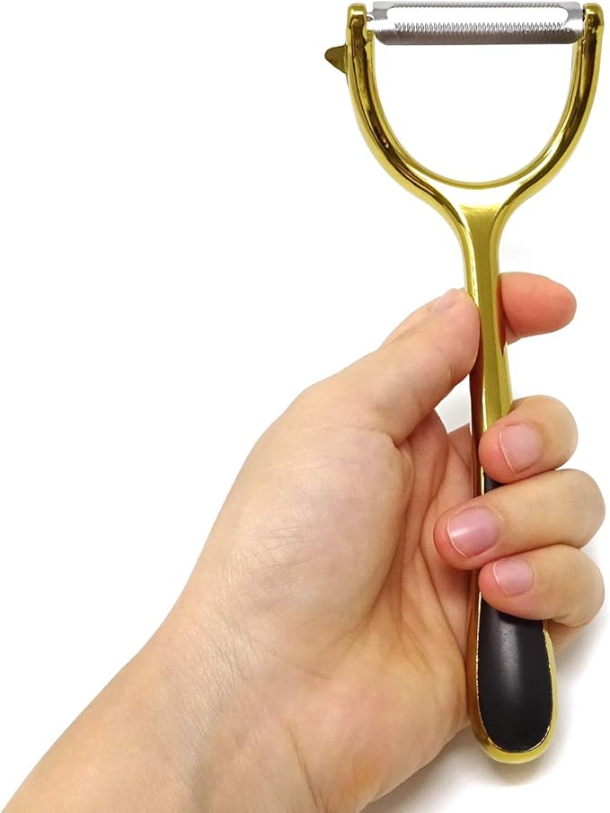 Honbay 1PCS Stainless Steel Golden Y Vegetable Fruit Peeler for Home Kitchen (Gold)