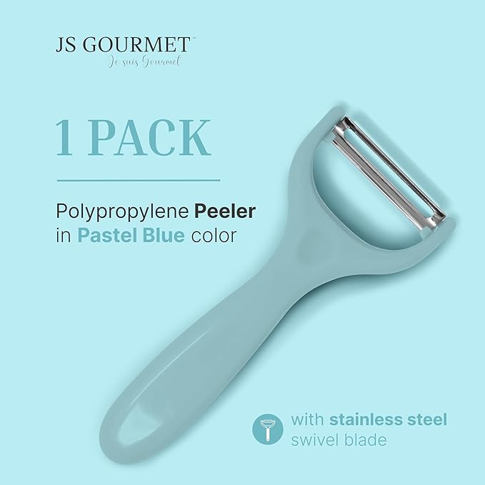 Y-Shaped Vegetable Peeler – Stainless Steel Blade with Comfortable Handle, Fruit and Vegetable Slicer, Potato and Carrot Cutter, Cucumber and Veggies Slicer – Kitchen Tools & Accessories – Pastel Blue