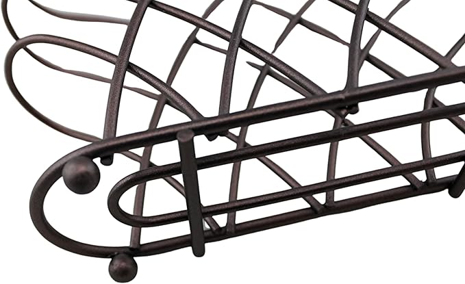Criss Cross Metal Napkin Holder – Upright Tabletop Dispenser, Oil-Rubbed Bronze Finish, Modern Self-Standing Design with Raised Feet – Holds Paper Napkins for Kitchen, Dining, Bar