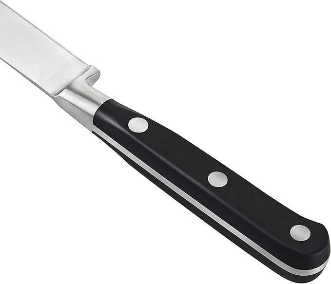 Cooks Standard Steak Knives Set 6-Piece, High Carbon Stainless Steel Classic Sharp Kitchen Steak Knife, Ergonomic Handle,Black