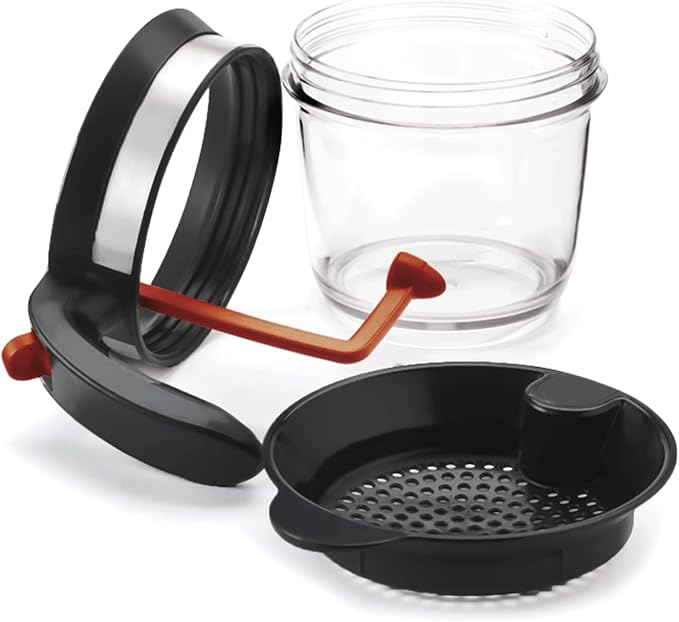 IVYHOME Fat Separator for cooking, 4 Cups Plastic Fat Strainers with Bottom Release, Gravy Grease Separator, Soup Oil Separator Measuring Cup