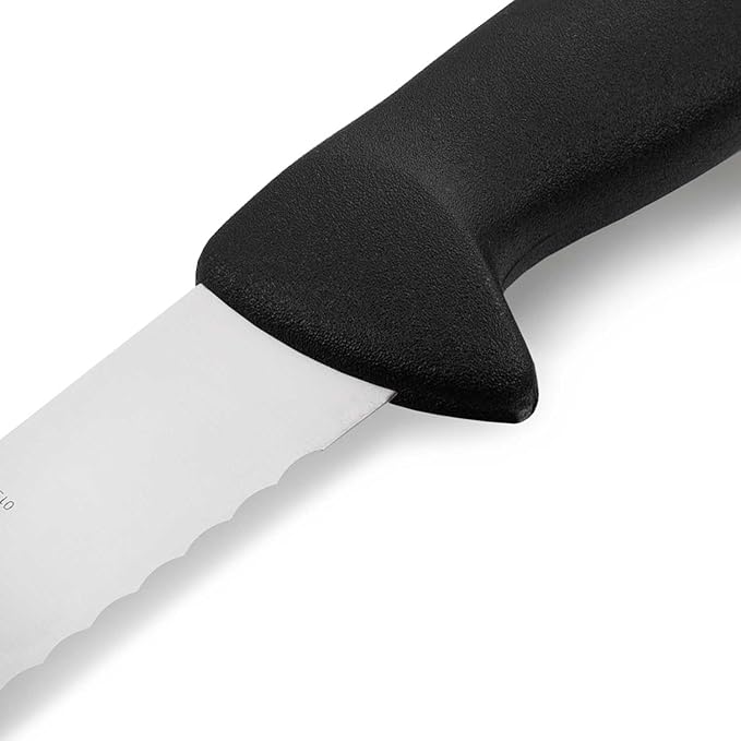 Arcos Pastry Knife/Cake Knife 12 Inch Nitrum Stainless Steel and 300 mm Blade.Ergonomic Polypropylene Handle. Allows easy dividing, cutting and serving of cake bases. Series 2900. Color Black