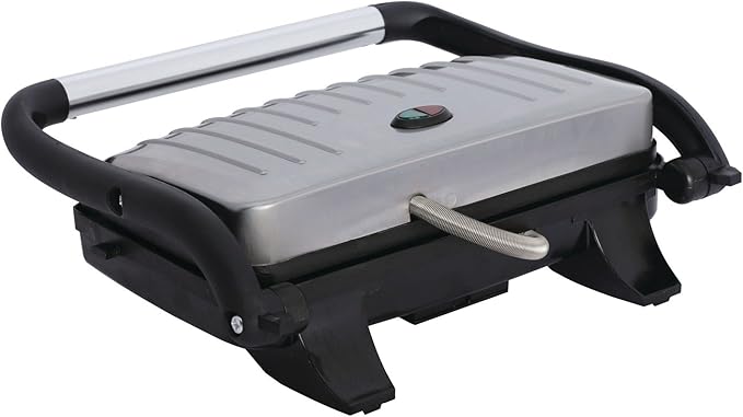 Brentwood TS-611 Compact Panini Press & Sandwich Maker,1000-Watt, Non-Stick,Stainless Steel