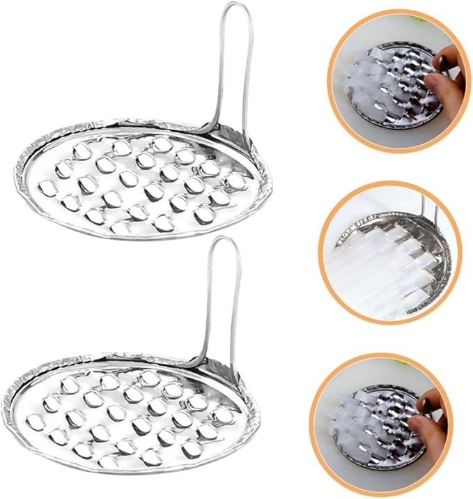 BESPORTBLE 12pcs Robust Stainless Steel Food Scraping Tool Jelly Scraper Cheese Grater Pi Maker for Kitchen Home Use