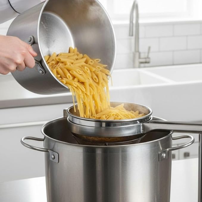 Soro Essentials- 9" Stainless Steel China Cap Strainer Fine Mesh- Cone Shaped Strainers Food Strainer Juice Strainer Kitchen Tools Food for Straining Seeds Beans Sauces Home Kitchen Restaurant