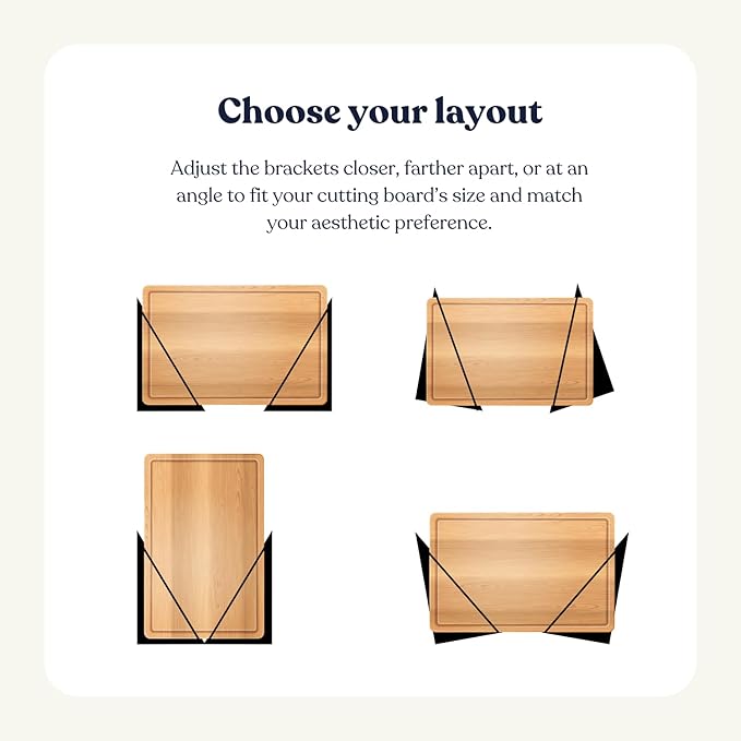 Under Cabinet Metal Cutting Board Rack - 2 Layer Vertical & Horizontal Hanger - Heavy Duty Cutting Board Holder
