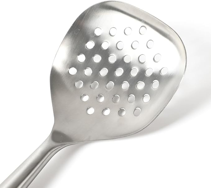Calphalon Edge Stainless Steel Slotted Spoon/Skimmer - Navy Blue