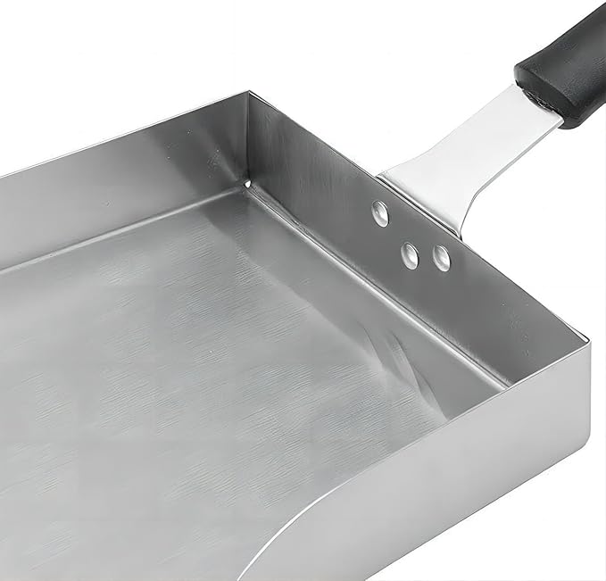 Large Griddle Scoop (2pcs) for Hibachi Type Cooking Stainless Steel Food Shovel for Scrambled Eggs and Fried Rice Grilling Food Mover for Flat Top Grill Accessories Smash Burger Spatula