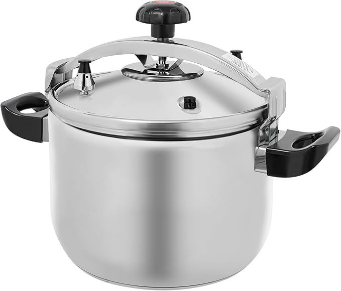 26L/27.47 Qt Pressure Cooker,50Kpa High Pressure Stovetop Cooker with 3-Layer Composite Bottom, 201 Stainless Steel Pressure Canner with Double Valves for Commercial & Home Use