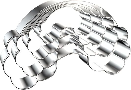 Rainbow Cookie Cutter Set - 5 inch, 4 inch, 3 inch, 2 inch - 4 Piece Rainbow Cookie Cutters Shapes Molds - Stainless Steel