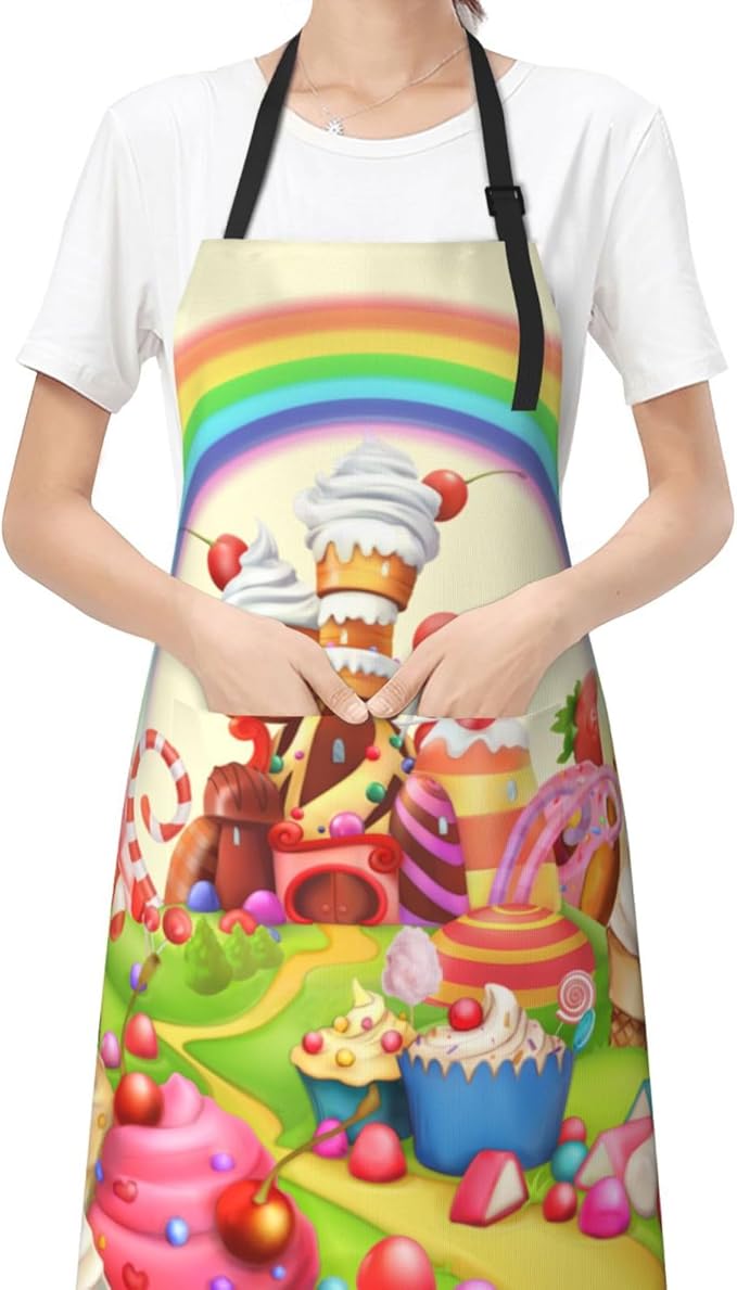 Siiuuol Cute Cats Unisex Waterproof Kitchen Chef Apron - With Adjustable Bib Apron