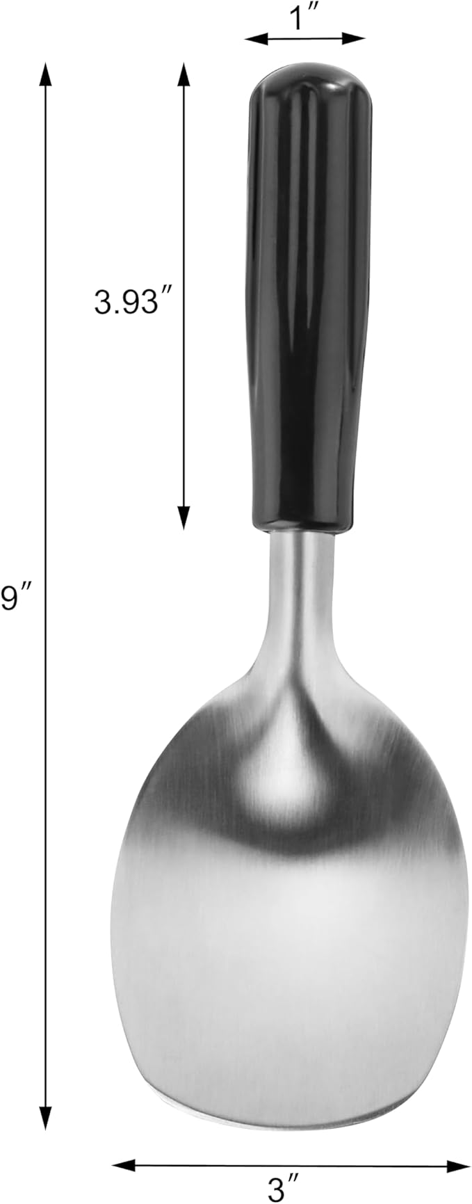 New Star Foodservice 34363 Stainless Steel 18/8 Espresso Frothing Spade & Ice Cream Spade Bakelite Handle, Silver