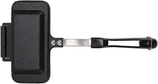 Waffle Maker Pan Nonstick Stovetop Aluminum Alloy Waffle Pan for Family Breakfast - Quick 5 - Minute Cooking, Easy Clean, Portable for Home and Camping (Style 1)
