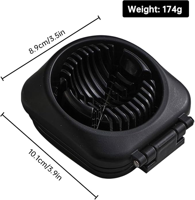Egg Slicer, 2 in 1 Egg Slicer for Hard Boiled Eggs, Stainless Steel Wire Egg Slicers, Kitchen Multipurpose Egg Cutter with Storage Box, for Cutting Eggs, Strawberries and Cherry Tomatoes (Black)