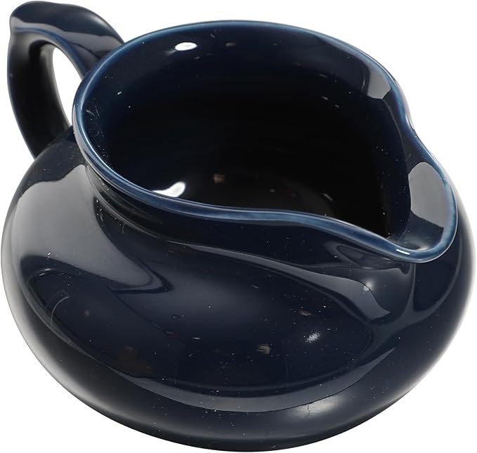 BESTOYARD Ceramic Milk Pot Sauce Boat with Handle 4.72X3.54X2.36In Multi-Function Gravy Boat for Home Kitchen Dining Easy Pour Sauce Cup