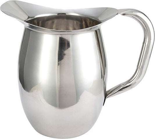 Winco WPB-2 Deluxe Bell Pitcher, 2-Quart, Stainless Steel, Medium