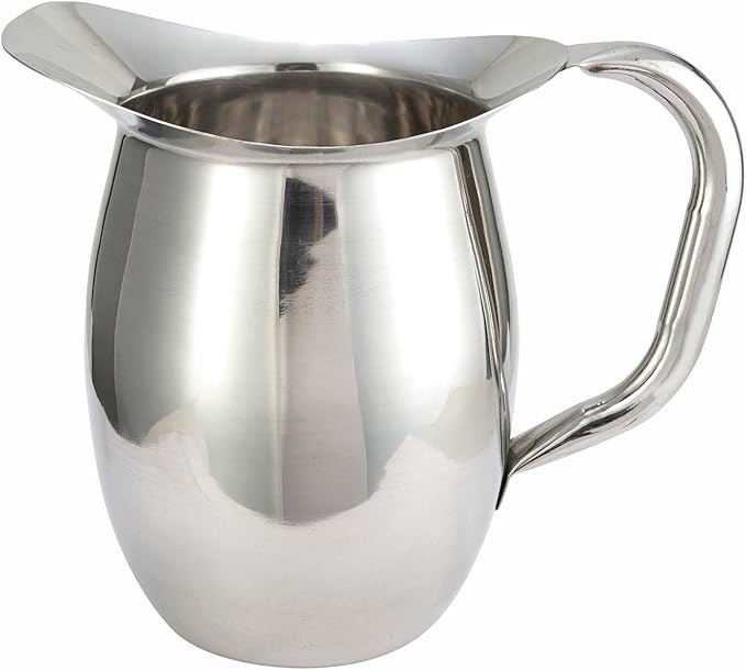 Winco WPB-3 Deluxe Bell Pitcher, 3-Quart, Stainless Steel