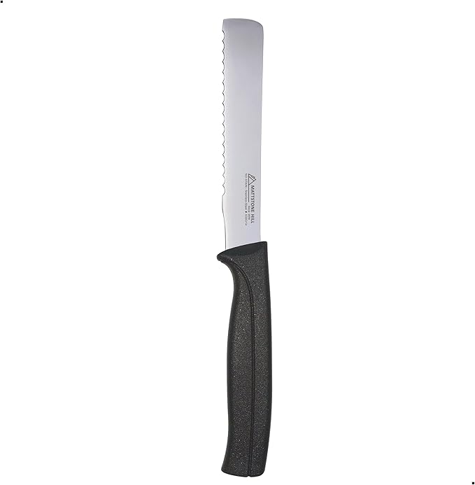 Breakfast Knife, MATTSTONE HILL 4.3 Inch Kitchen Utility Knife - All Purpose Knife, Premium Stainless Steel, Semi Soft Handle, Black