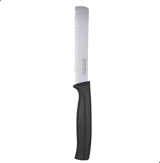 Breakfast Knife, MATTSTONE HILL 4.3 Inch Kitchen Utility Knife - All Purpose Knife, Premium Stainless Steel, Semi Soft Handle, Black