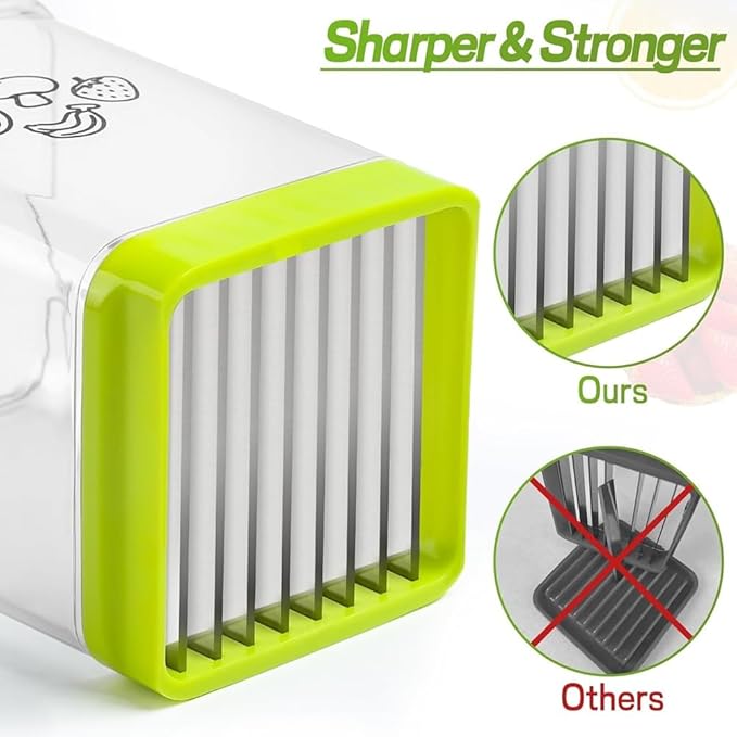 Fruit Slicer Cup Fruit and Vegetable Speed Slicer with Push Plate Cup Slicer Strawberry Cutter Egg Slicer Banana Slicers Grape Cutter Stainless Steel Detachable Fruit and Vegetable Slicer Slicing Tool