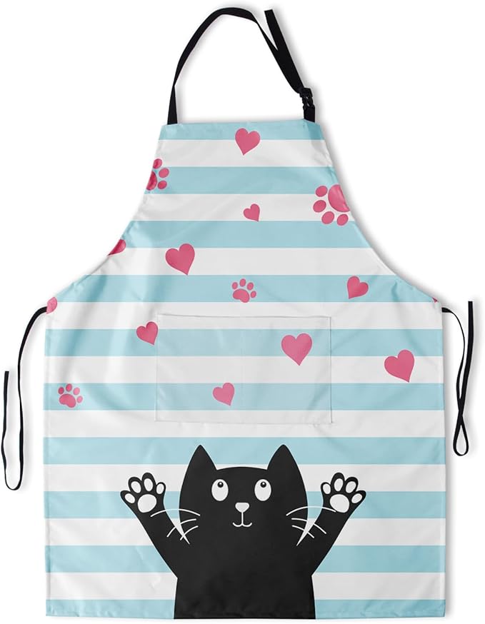Apron with Pockets Aprons for Women Men Kitchen Chef Apron for Cooking Gardening Server Waitress Painting
