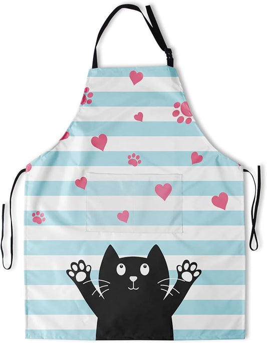 Apron with Pockets Aprons for Women Men Kitchen Chef Apron for Cooking Gardening Server Waitress Painting