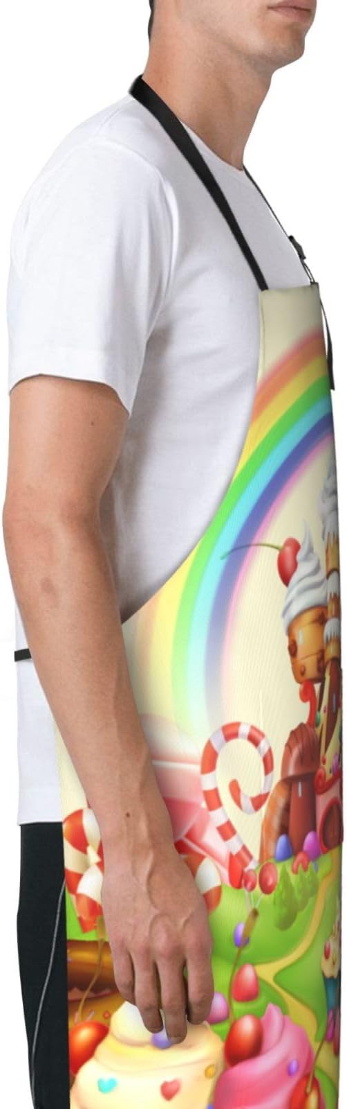 Siiuuol Cute Cats Unisex Waterproof Kitchen Chef Apron - With Adjustable Bib Apron