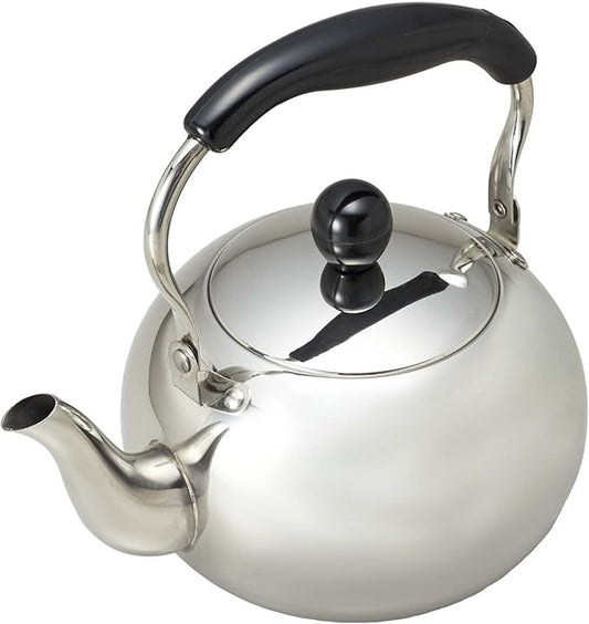 Pearl Metal H-1723 Kettle, 8.1 gal (3.0 L), Induction Compatible, Stainless Steel, Moon Drop